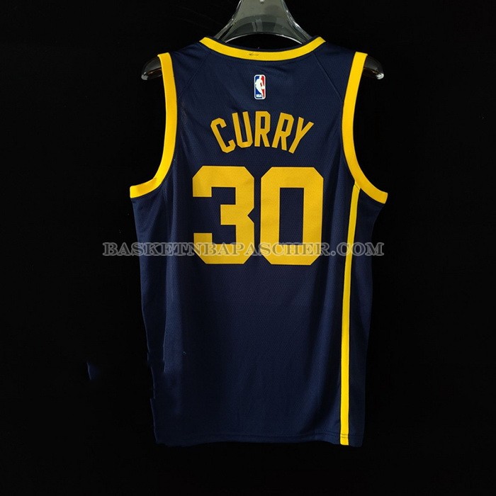 Maillot Golden State Warriors Stephen Curry NO 30 Statement 2022-23 Bleu